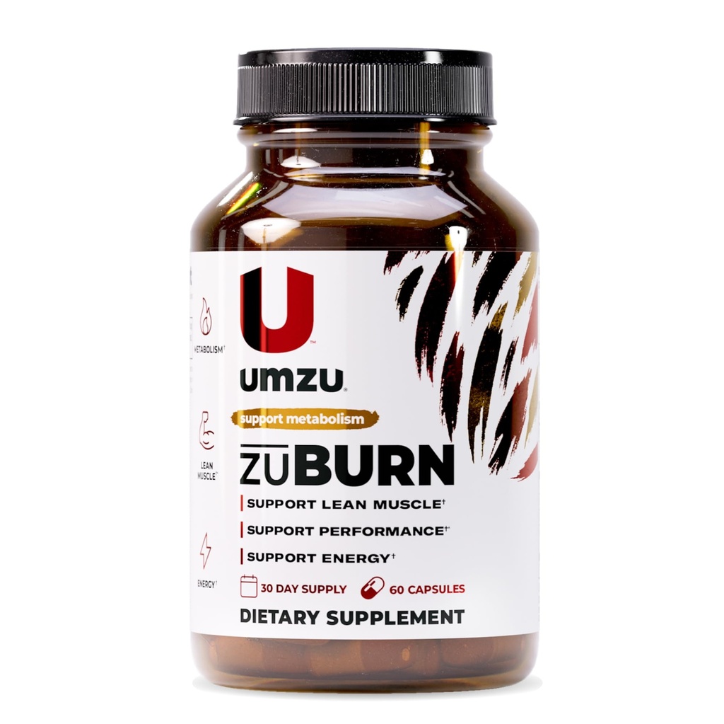UMZU ZuBurn Energy Support Supplement – 30 Day Supply – Καφεΐνη, Mitoburn, Capsimax, Grains of Paradise, B6 & B12 – Υποστηρίζει την καθημερινή ενέργεια, Focus & Active Lifestyle – cGMP, ΗΠΑ Συναρμολογούνται