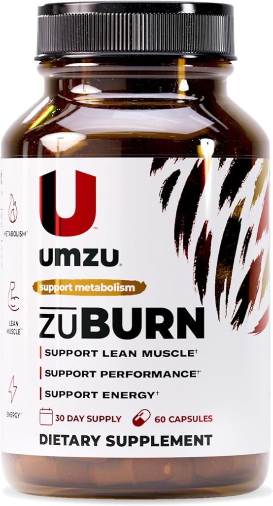 UMZU ZuBurn Energy Support Supplement – 30 Day Supply – Καφεΐνη, Mitoburn, Capsimax, Grains of Paradise, B6 & B12 – Υποστηρίζει την καθημερινή ενέργεια, Focus & Active Lifestyle – cGMP, ΗΠΑ Συναρμολογούνται