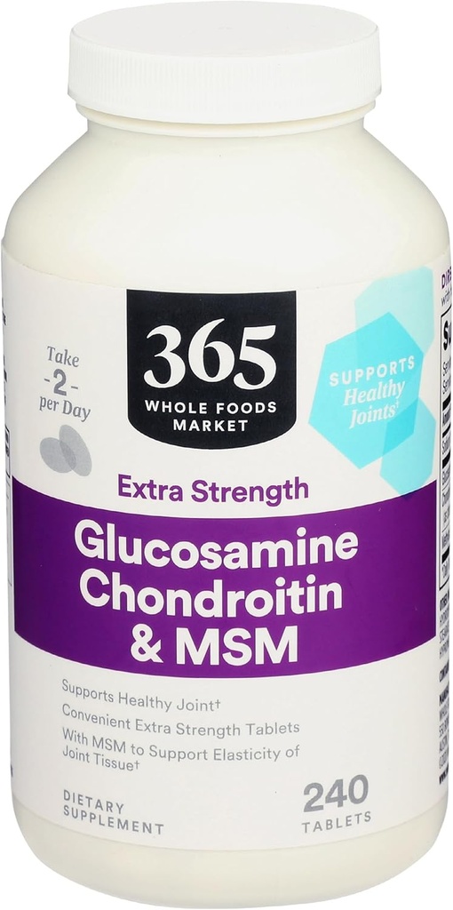 365 από το Whole Foods Market, Glucosamine Chondroitin X Strength MSM, 240 Tablets