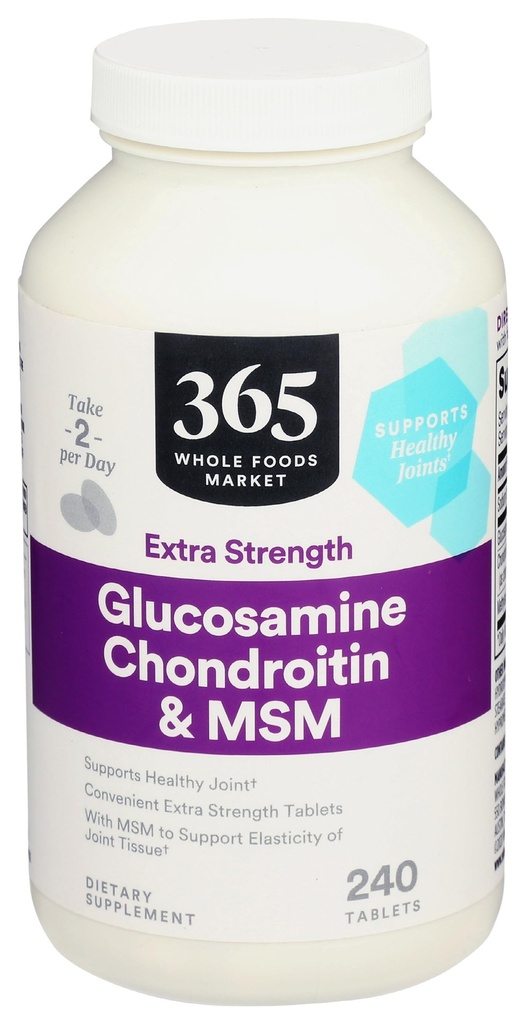 365 από το Whole Foods Market, Glucosamine Chondroitin X Strength MSM, 240 Tablets