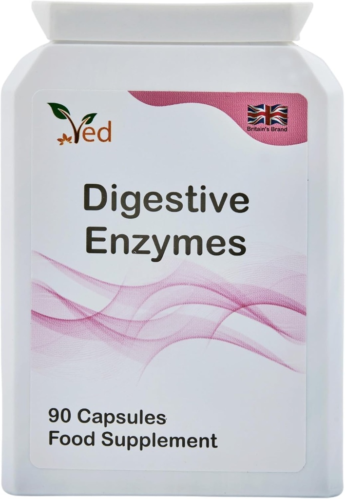 Ved Digestive Enzymes, Complex δυσανεξίας τροφίμων, Στόχοι Πολλαπλές δυσανεξίες συμπεριλαμβανομένης Γλουτένης, Λακτόζης & Καζεΐνης, 90 κάψουλες Vegan (45 ημέρες προμήθειας)