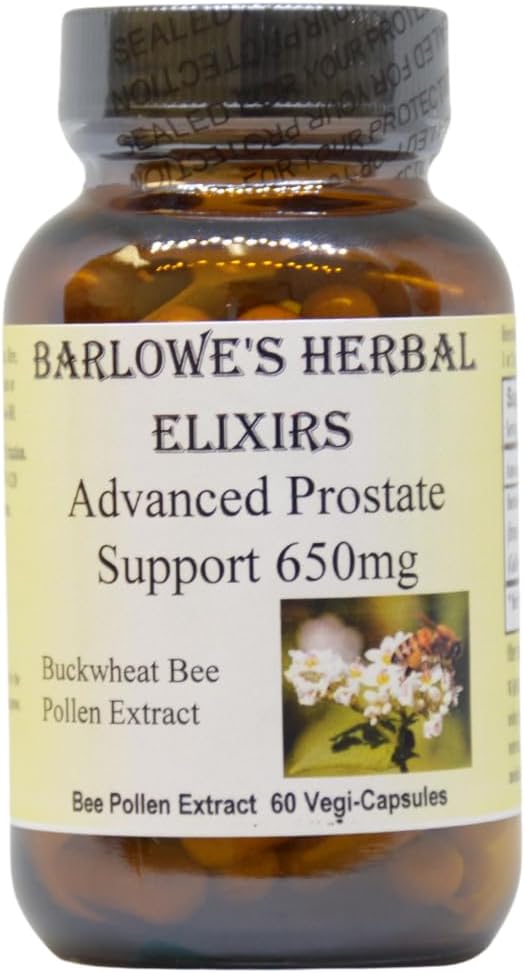Advanced Prostate Support | Buckwheat Bee Pollen Supplement | 750mg Per Capsule | Urinary and Prostate Health | Menopausal Support for Women | 60 Vegan, Halal, and Kosher Capsules | Non-GMO