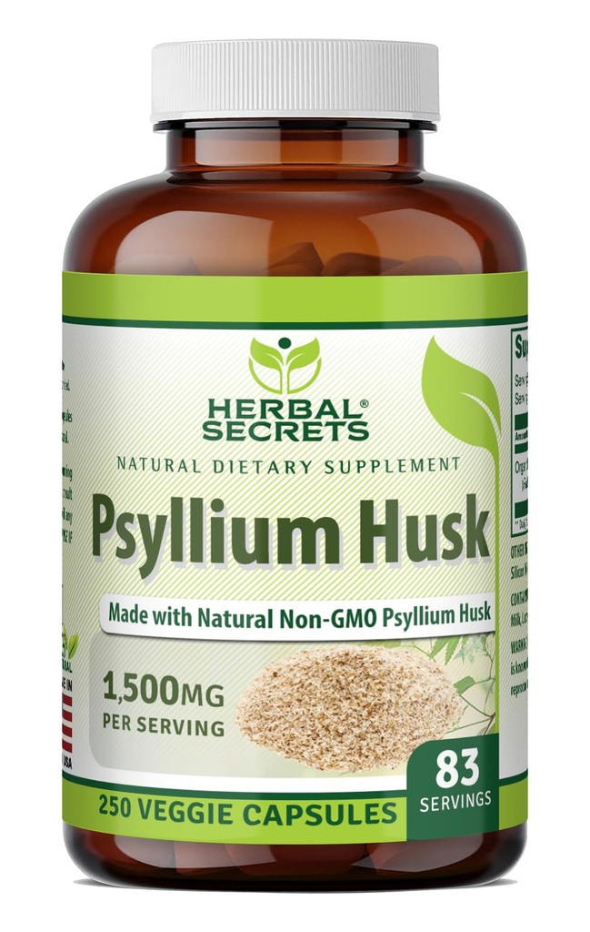 Φυτικά μυστικά Psyllium Husk συμπλήρωμα 