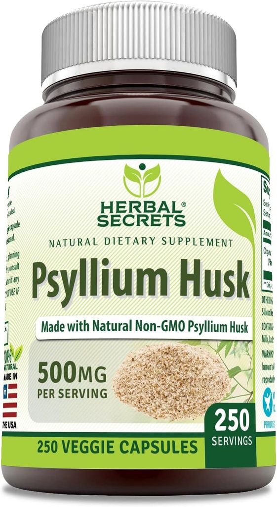 Φυτικά μυστικά Psyllium Husk συμπλήρωμα 