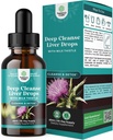 Deep Liver Cleanse, Detox & Repair with Milk Thittle Liquid Detox Liquid Artichoke Extract with Dandelion Leaf, Ginger & Turmeric Curcumin for Ammunity & Daily Cleanse - 60 ml Μπουκάλι