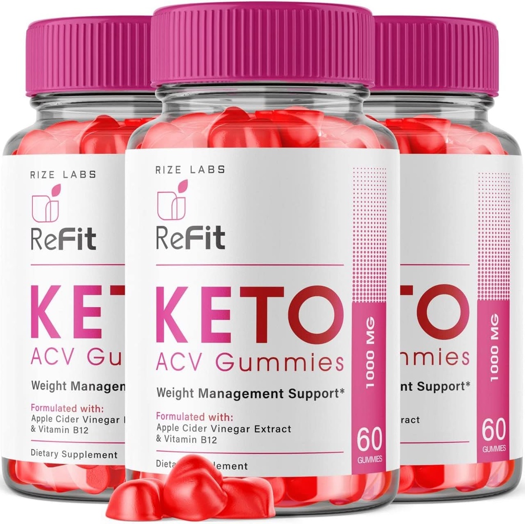 rize labs - Refit Keto ACV Gummies για Σύνθετη απώλεια βάρους με μηλίτη μηλίτη, συμπλήρωμα, βοηθά στη μείωση του λίπους κοιλιάς, για επιπλέον δύναμη (180 Gummies)
