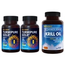 BioEmblem Turmeric Curcumin με κλινικά Σπουδασμένη TurmiPure Ανταρκτική συμπλήρωμα λαδιού κριλ