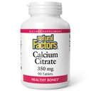Natural Factors, Calcium Citrate, Helps Maintain Strong Bones and Teeth, 90 tablets (90 servings)