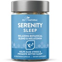 Serenity Sleep Natural Sleep Aid - Potent Blend of Magnesium, Valerian Root and Melatonin - Natural Sleep Aid - Non-Habit-Forming Way to Relax and Get a Good Night’s Sleep - 60 Vegan Soft Caps