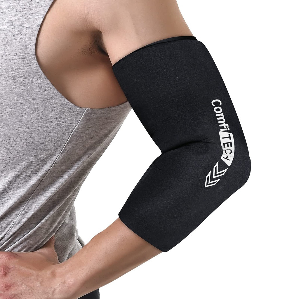 ComfiTECH αγκώνα παγοκύστης Wrap, Multi-Use Ice Pack για αγκώνα, βραχίονα, γόνατο και καλσόν, Ευέλικτο μανίκι πάγου για αγκώνες τένις, Golfers βραχίονα, μυϊκή χαλάρωση, μεγάλα