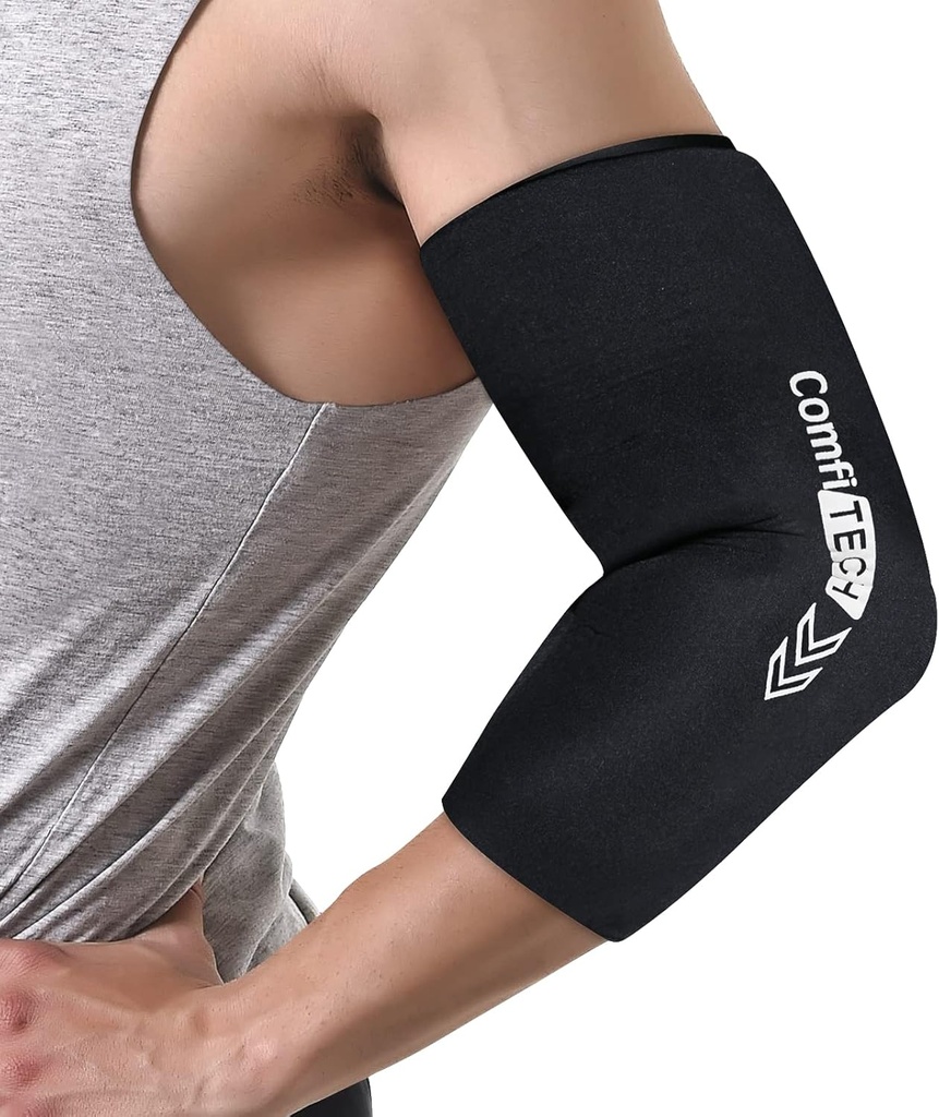 ComfiTECH αγκώνα παγοκύστης Wrap, Multi-Use Ice Pack για αγκώνα, βραχίονα, γόνατο και καλσόν, Ευέλικτο μανίκι πάγου για αγκώνες τένις, Golfers βραχίονα, μυϊκή χαλάρωση, μεγάλα