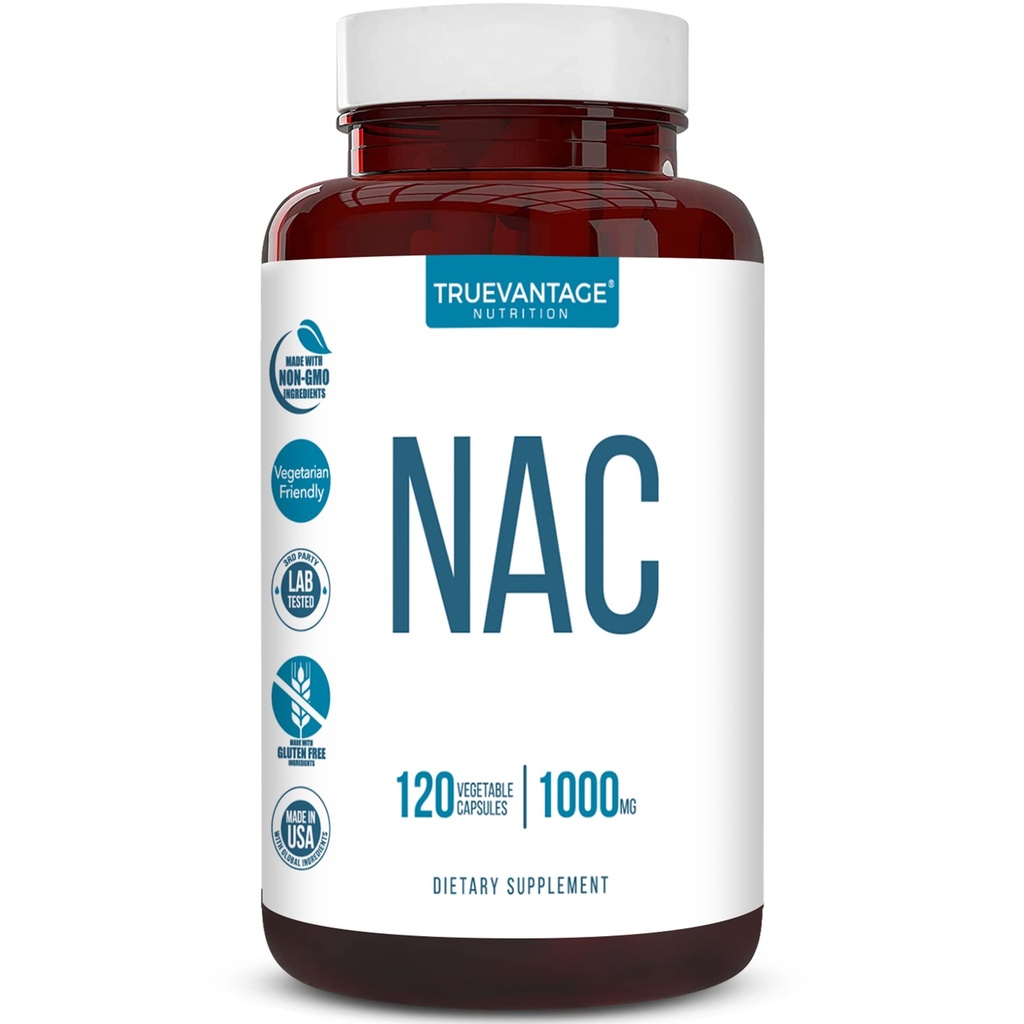 Συμπλήρωμα NAC (N-Acetyl Cysteine) - 1000 mg-Αντιοξειδωτική Υποστήριξη - Προώθηση της Ηπατικής Υγείας και Αποτοξίνωσης - Ενισχύει τον Πνεύμονα και την Ανοσοποιητική Υγεία - Καψάκια λαχανικών - 120 Μέτρα - 60 Υπηρεσίες