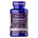 Puritan's Pride Grapeseed Extract 200mg, Συμπλήρωμα διατροφής για την υποστήριξη της αντιοξειδωτικής και καρδιακής υγείας, 2 μήνες προσφοράς, 120 κάψουλες ταχείας απελευθέρωσης