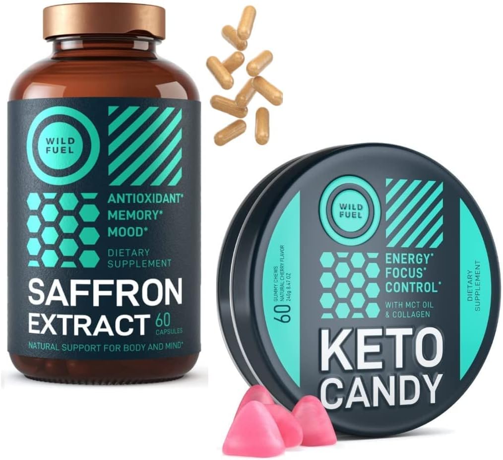 WILD FUEL Keto Candy και Saffron Extract συμπλήρωμα ενέργειας και απώλειας βάρους