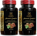 Generic Candida PRO - Natural Herbal Oregano and Caprylic Acid, Digestive Health, probiotics, Candida Detox, Black Walnut, Wormwood - 2 Bottles