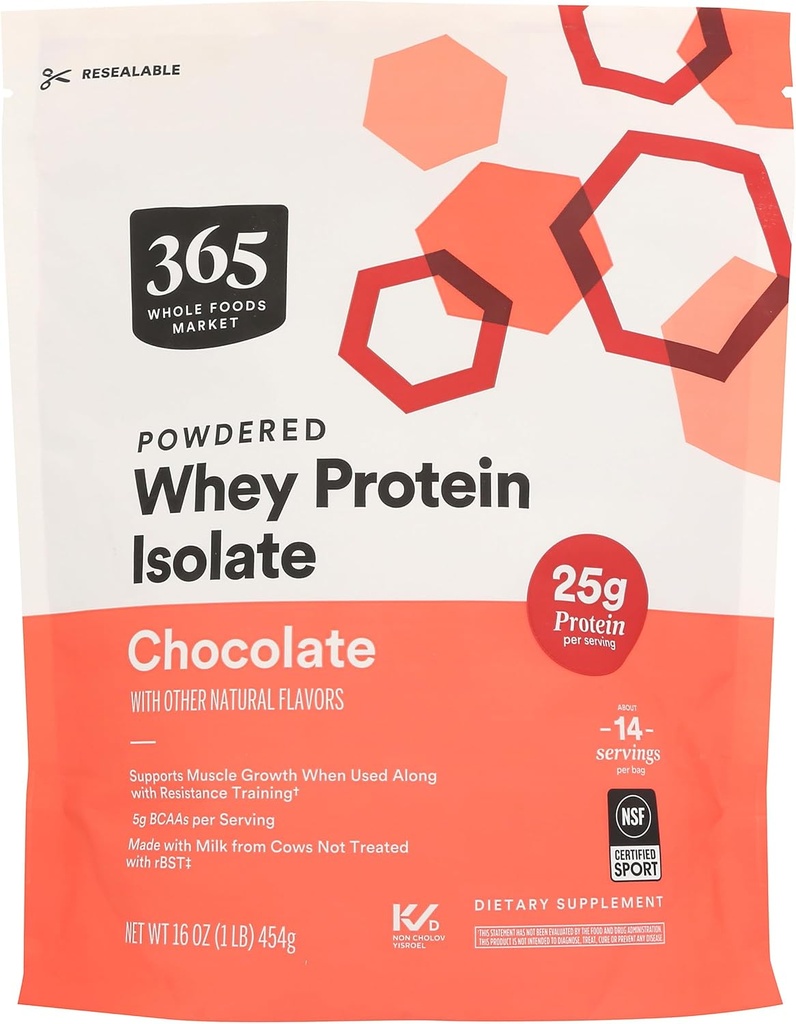 365 από το Whole Foods Market, Whey Protein Isolate, Σοκολάτα, 16 Ουγγιά