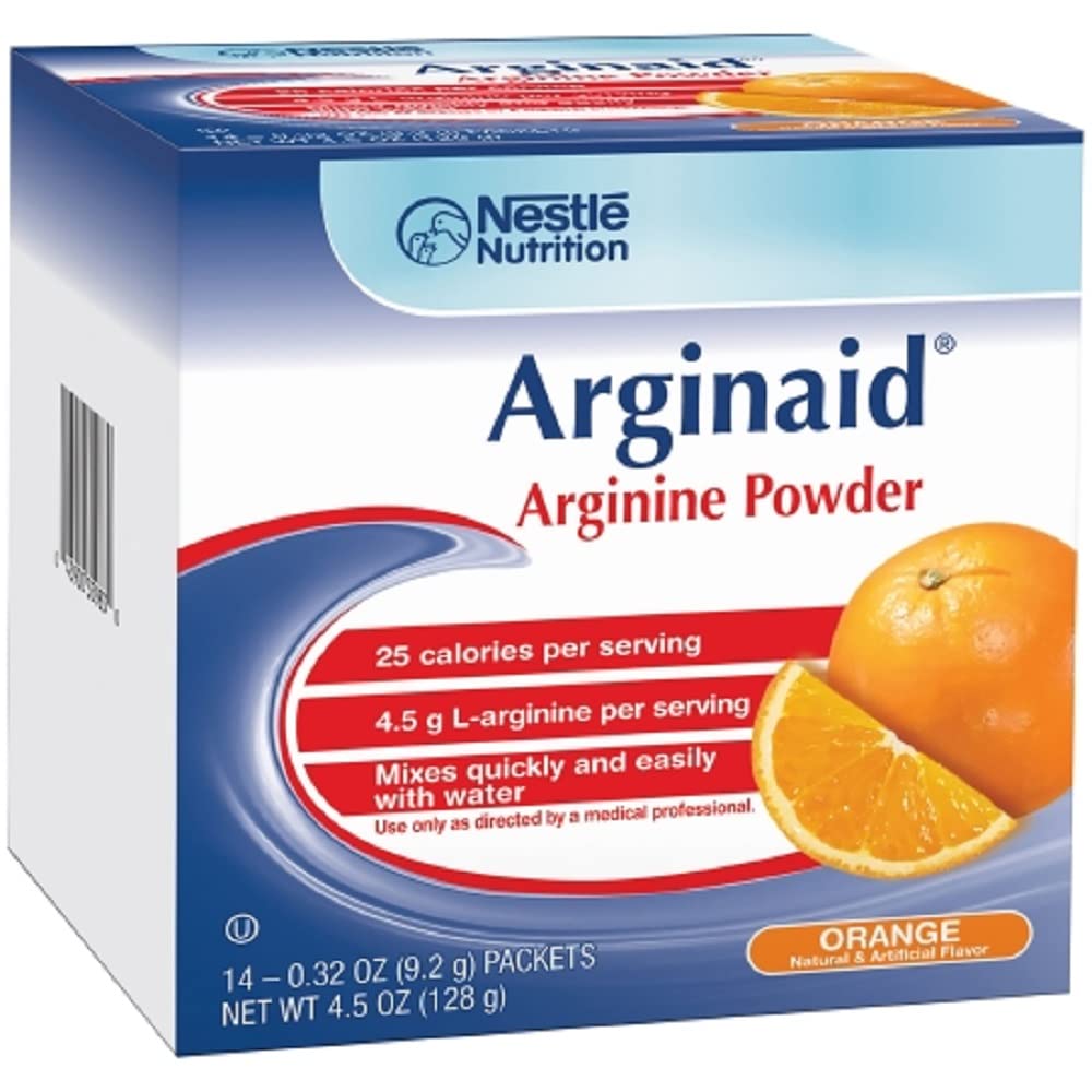 Arginine συμπλήρωμα Arginaid; Πορτοκαλί .32 oz Ατομική σκόνη συσκευασίας (BX από 14)