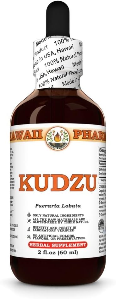 Hawaii Pharm Kudzu Extract, Βάμμα για την ευεξία του ήπατος, Προάγει τη λειτουργία της καρδιάς, Υποστηρίζει Καρδιαγγειακή Ισορροπία, Προστατεύει το ήπαρ από Οξειδωτικές Ζημιές, Καταπραϋντική ένταση κεφαλής - 2 fl.oz