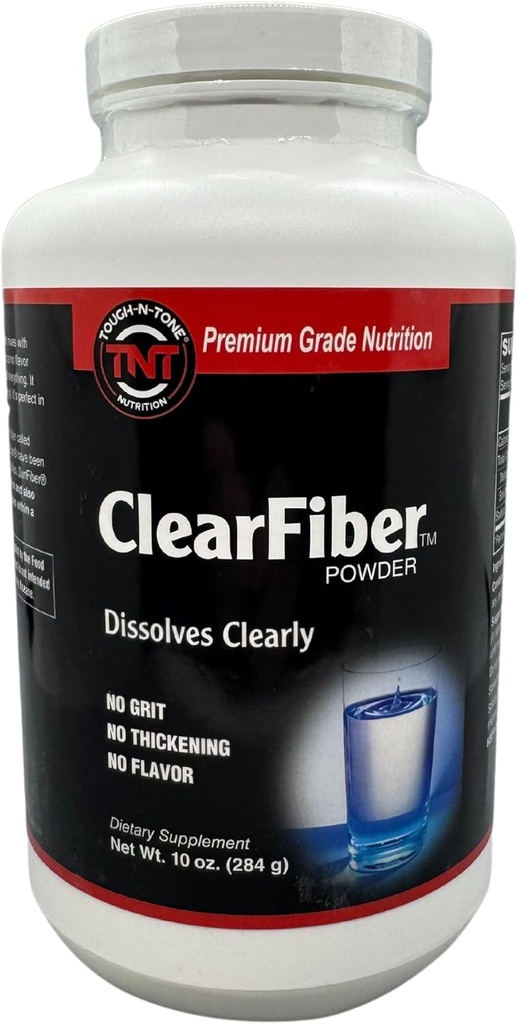 TOUgh-N-TONE ClearFiber Powder – Soluble Fiber με SunFiber® PHGG – Άγευστη, Άοσμη, Μη-Thickening – Υποστηρίζει Digestive & Heart Health – Prebiotic