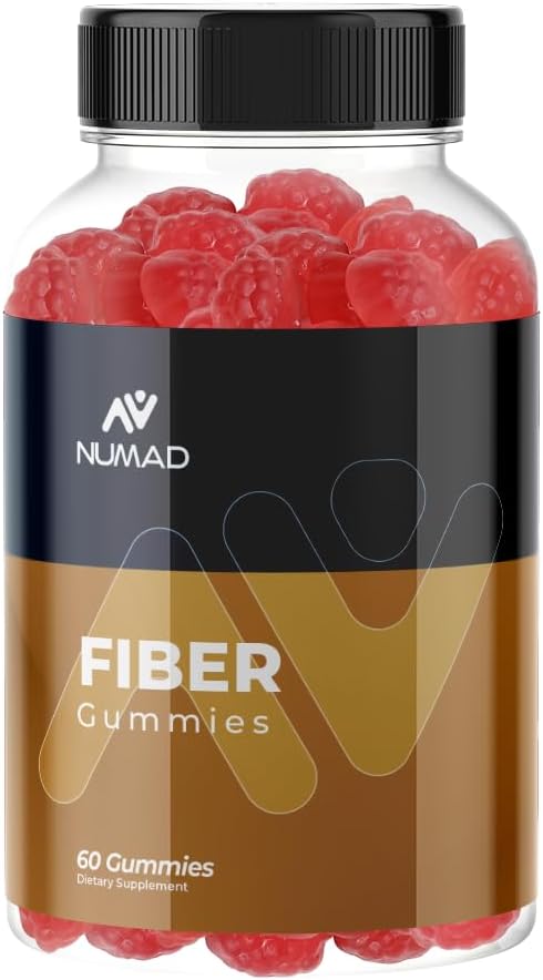 NUMAD Gummies Fiber Aids Digestion, Healthy Bowel Movements 60 Gummies Digestive Health, Supports Regularity Healthy Digestion Natural Strawberry Flavour