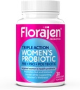Florajen Women's Complete Triple-Action Prebiotic + Probiotic + Postbiotic for Digestive & Immune Support - Fast-Acting Relief from Constipation & Bloating - Gluten-Free - Vegan - Non-GMO - 30-Count