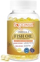 Spoonful Mini Omega 3 Fish Oil, iFOS Certified, 1290 mg ανά υπηρεσία, 120 Softgels Μαργαριτάρια, Μικρό μέγεθος Εύκολα να καταπιούν κάψουλες για γυναίκες και ηλικιωμένους, Made in USA