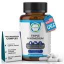 Triple Magnesium Supplement, 235mg, Dimagnesium Malate, Κιτρικό, Χηλικό Λυσιακό, 60 κάψουλες, Υποστηρίζει τον ύπνο, τη μυϊκή χαλάρωση, την υγεία των οστών και της καρδιάς, την ενέργεια και τη λειτουργία των νεύρων, USA Made