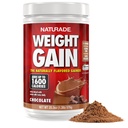 Naturade - All Natural Weight Gain Drink Mix - Χωρίς γλουτένη, Νόστιμη γεύση, 1600 θερμίδες ανά μερίδες - Μαζική Gainer w/Carbohydrates & Protein - Σοκολάτα, 20,3 Ουγγιά (12 μερίδες).