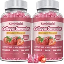 2 Packs Vegan 2500Mg Collagen Gummies for Women Anti Aging, Skin, Hair Nails, Collagen Types 1 and 3, Biotin, Sea Moss for Men - Sugar Free, Non-GMO, 120 Counts Collagen Supplements Gummies