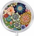 Pill Case, Cute Travel Pill Box for Purse, Moisture Proof Small Medicine Holder, Portable Pocket Medicine Organizer Dispenser to Hold Vitamins, Cod Liver Oil, Supplements, Mandala Flower