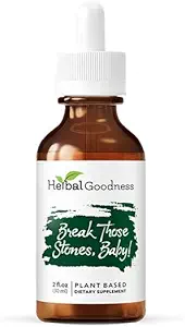 Herbal Goodness Break These Stones Baby - Kidney Cleanse Detox and Liver Detox Health Herbal Supplement, Chanca Piedra (Kidney Stone Breaker), Dandelion Root Supplement, Milk Thistle - 2 Fl. Oz