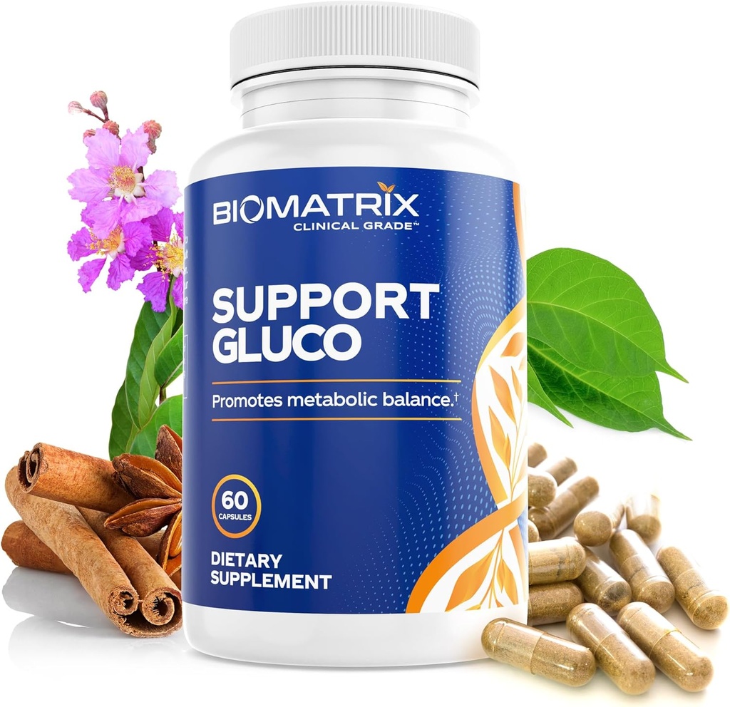 BioMatrix Μεταβολισμός Συμπλήρωμα για άνδρες και γυναίκες, Κανέλα, Gymnema, Lipoic Acid, Vanadyl Sulfate, Chromium Picolinate, Πικρό πεπόνι (60 κάψουλες)