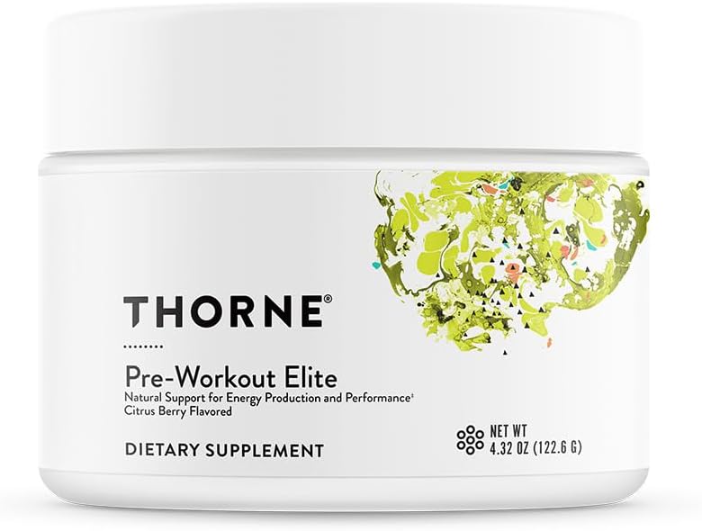 THORNE - Elite προ-εξάσκηση - Φυσική υποστήριξη για την παραγωγή και την απόδοση ενέργειας* - Citrus Berry Flavored - NSF Certified for Sport - 4.32 Oz - 24 Υπηρεσίες