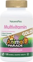 Natures Plus Animal Parade Gold Multivitamin Children’s Chewables - Watermelon Flavor - 120 Animal-Shaped Tablets - Vitamin D3, K2 & Probiotics - Vegan, Gluten Free - 60 Total Servings