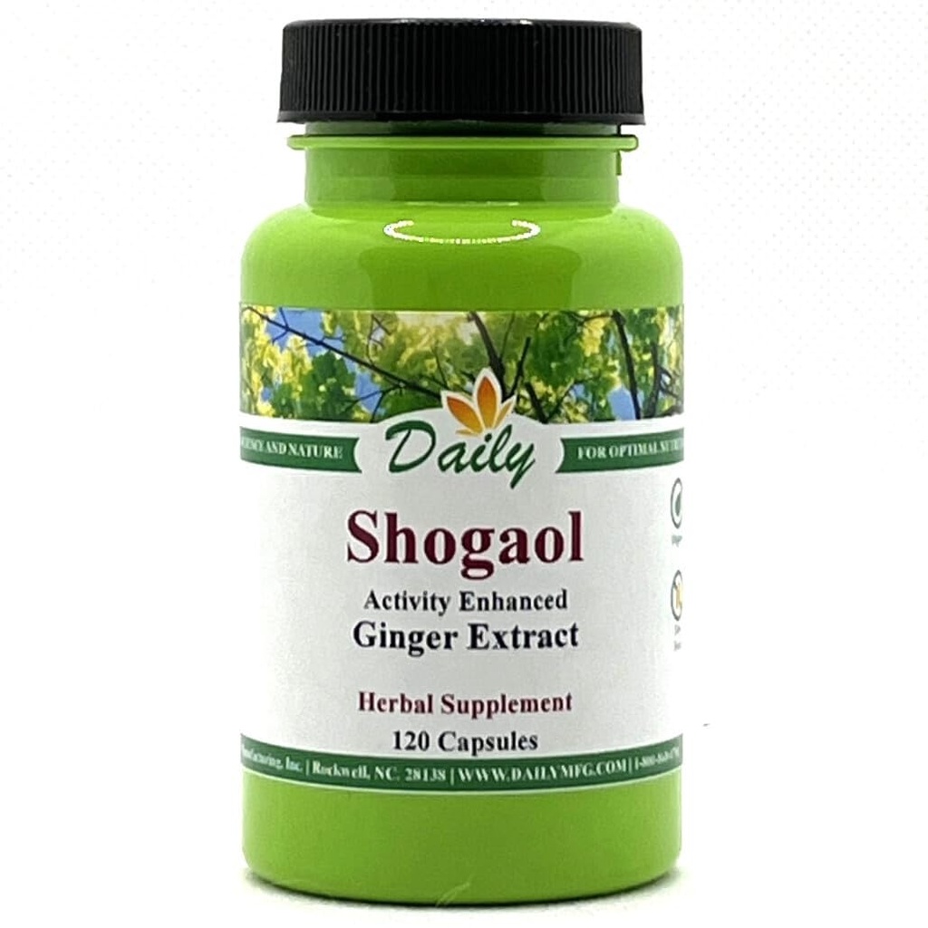 Daily Manufacturing 6-Shogaol (derived from 6-gingerol, Non-GMO Ginger Extract) 120 Vegetarian Capsules