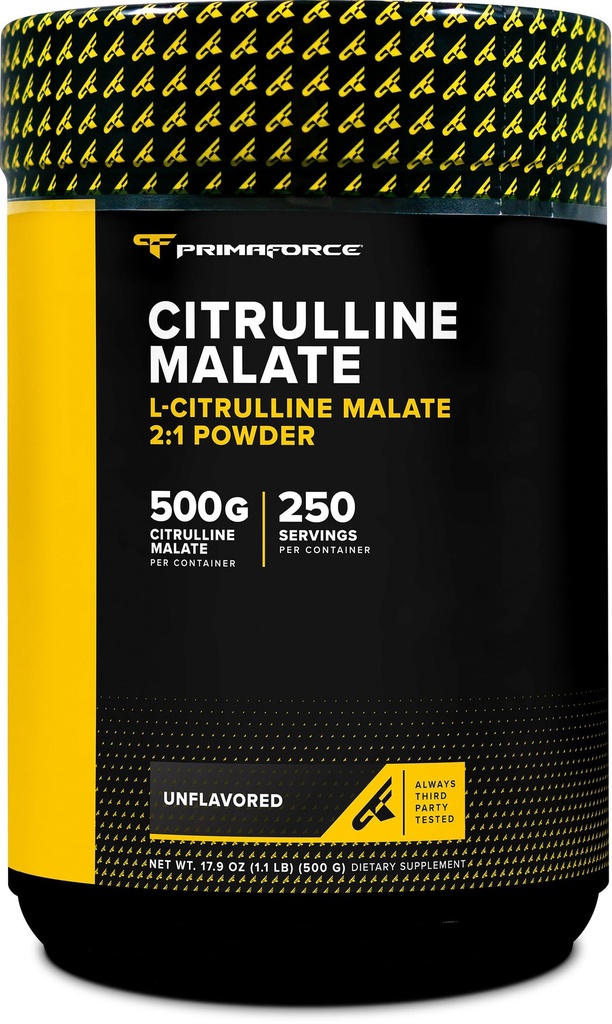 PrimaForce L-Citrulline σκόνη μη αρωματισμένη, 500 γραμμάρια - Vegan, μη ΓΤΟ
