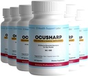 Ocusharp Vision Health Formula with Zeaxanthin, Lutein, Bilberry Exrtract, Eyebright & More - Eye Vitamin Supplement, 60 Capsules (6)