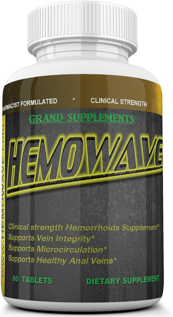 HEMOWAVE Η φυσική προσέγγιση σε αιμορροΐδες, και Piles Swelling Relief. 60 Tabletισκία