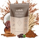 A Dash Zen Cacao Latte, Chocolate Mushroom Coffee Alternative Made with Adaptogens, Ashwagandha, & Cinnamon Root Extract, Mushroom Hot Coco with No Caffeine (20 services)