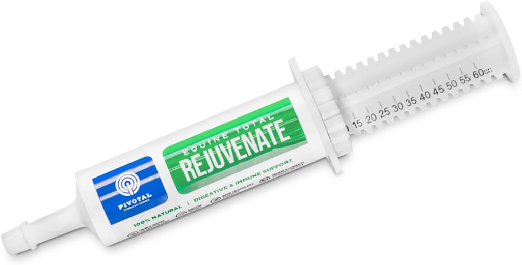 Equine Total Rejuvenate Equine Oral Paste (60g στοματική σύριγγα, συσκευασία 1) Digestive and Immune Support for Horses - Συμπληρώματα αλόγων για την πέψη- Απορροφά και εξαλείφει παθογόνα βακτήρια