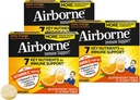 Airborne 1000mg Βιταμίνη C + Ζάχαρη ψευδαργύρου Δωρεάν πολυβιταμίνη Ανοσοποιητική Υποστήριξη Αναβράζοντα Fizzy δισκία ποτών, Zesty Πορτοκαλί Γεύση με Ισχυρές Αντιοξειδωτικές Βιταμίνες A C & E, 30 δισκία (3 Συσκευασία)