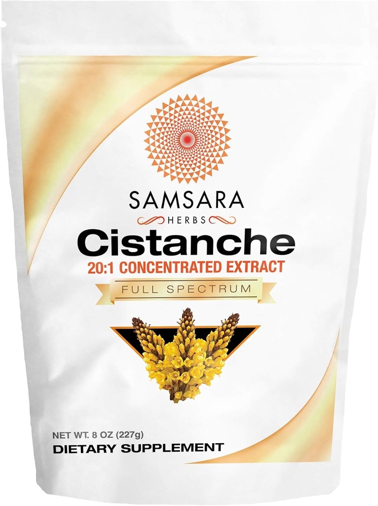 Samsara Herbs Cistanche Extract Powder (8oz) 20:1 Συγκέντρωση - Κατασκευάζεται στις ΗΠΑ - 3rd Party Tested - Δύναμη, Ζωτικότητα & Mood (Huge 2950mg Serving)