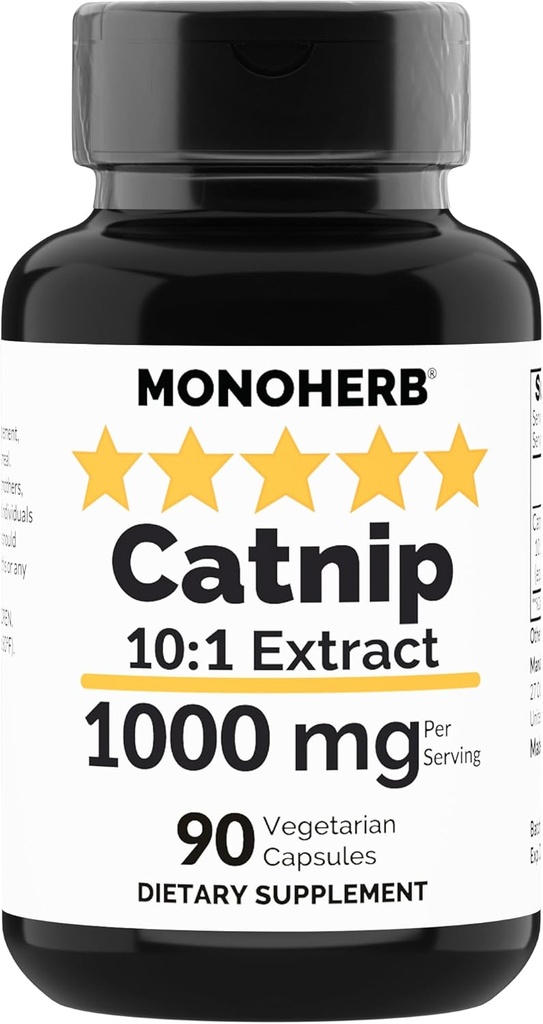 MONOHERB Catnip Extract 1000 mg - 90 Κάψουλες χορτοφάγων