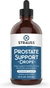 Strauss Naturals Prostate υποστήριξη σταγόνες – Prostate συμπληρώματα υγείας για τους άνδρες με πριόνι Palmetto για υποστήριξη ούρων, χωρίς γλουτένη, χωρίς σόγια, και μη GMO, 7,6 fl oz