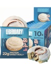 Legendary Foods 22g Πρωτεΐνης Κανέλα Roll - Premium Υψηλή Protien Bars, Χαμηλό Καρβίδιο Αντικατάσταση γεύματος Snack, Χαμηλό Γλυκαιμικό Δείκτη, Χωρίς γλουτένη Snacks - Γλυκό Μηδέν Ζάχαρη, Κετό και Διαβητικό Φιλικό 10-Pack