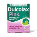 Dulcolax Pink Διεγερτικά Laxative Tablets, Overnight Laxative, Predicable & Refficient Constipation Relief, Relives Straining & Bloating, Bisacodyl 5 mg, 25 Count
