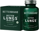 Betterbrand Better Lungs Health Pack - BetterLungs & BetterLungs Detox Tea Bundle - Ημερήσια Συμπληρώματα Αναποριστικής Υγείας - 15X Τσάι Τσάι Τσάι Τσάι Τσάι τσάντα + 60 κάψουλες