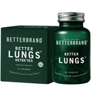 Betterbrand Better Lungs Health Pack - BetterLungs & BetterLungs Detox Tea Bundle - Ημερήσια Συμπληρώματα Αναποριστικής Υγείας - 15X Τσάι Τσάι Τσάι Τσάι Τσάι τσάντα + 60 κάψουλες