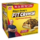 FITCRUNCH Protein Bars, Συσκευασία αξίας μεγέθους σνακ, Χωρίς γλουτένη, Φτιαγμένο με πρωτεΐνες γάλακτος (20 μπάρες μεγέθους σνακ, φυστικοβούτυρο)
