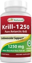 Best Naturals Pure Antarctic Krill Oil 1250 mg (Τρίκλινη Δύναμη) με Omega-3s EPA, DHA και Ασταξανθίνη 60 Softgels